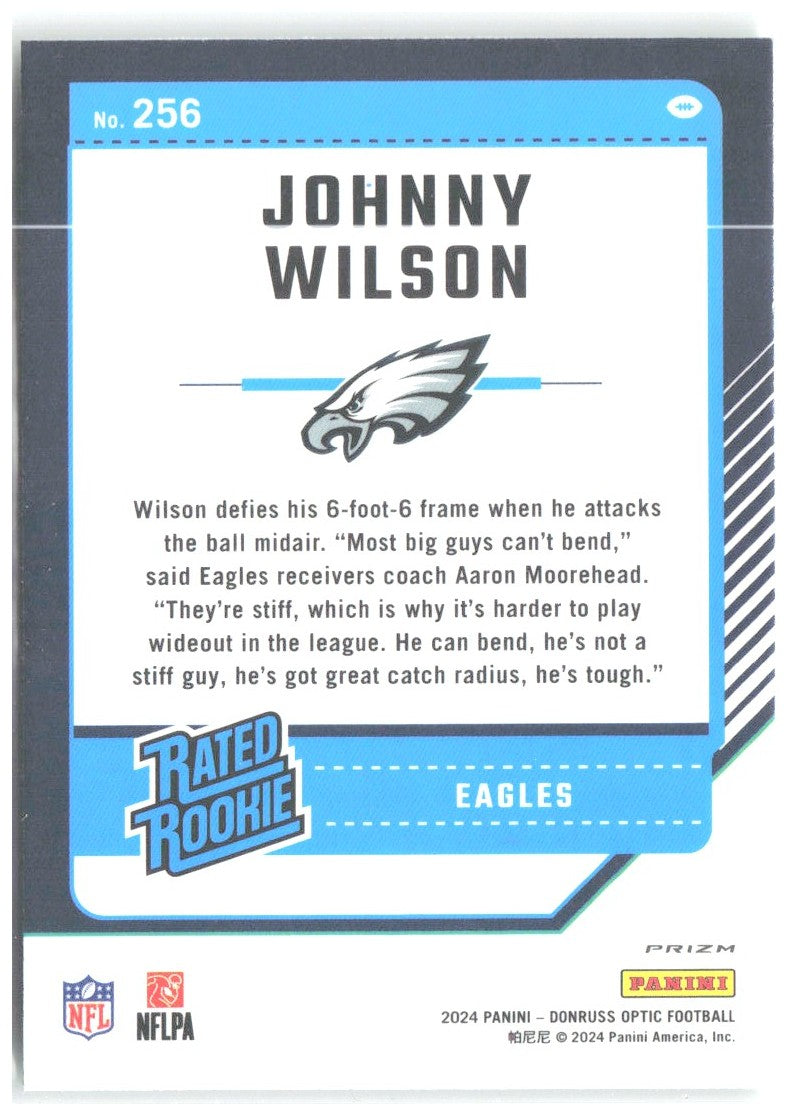 Johnny Wilson Donruss Optic - Green Velocity 256 2024 Philadelphia Eagles