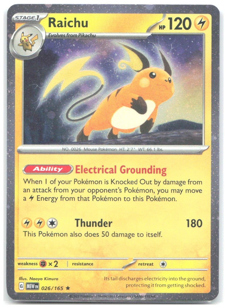 Raichu Cosmos Holo Rare Miscellaneous Cards & Products 026/165 NM Naoyo Kimura