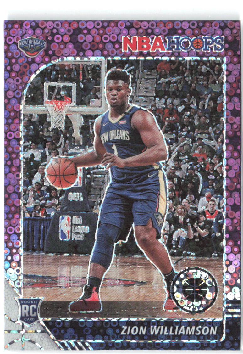 Zion Williamson Hoops Premium Stock - Prizms Purple Disco 258 2019-20 Pelicans