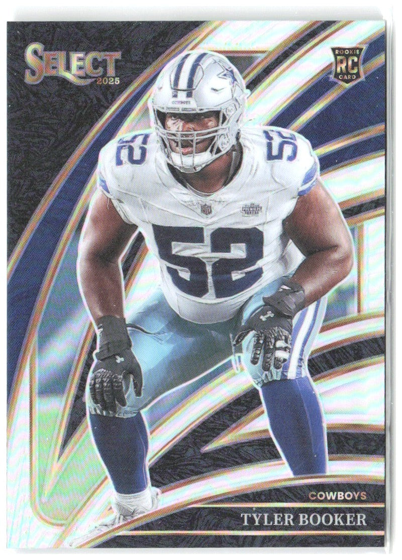 Tyler Booker Panini Select - Silver Prizm 298 2025 Dallas Cowboys