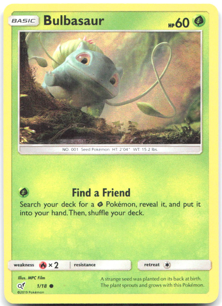Bulbasaur Holo Common Holo Common Detective Pikachu 1/18 NM MPC Film