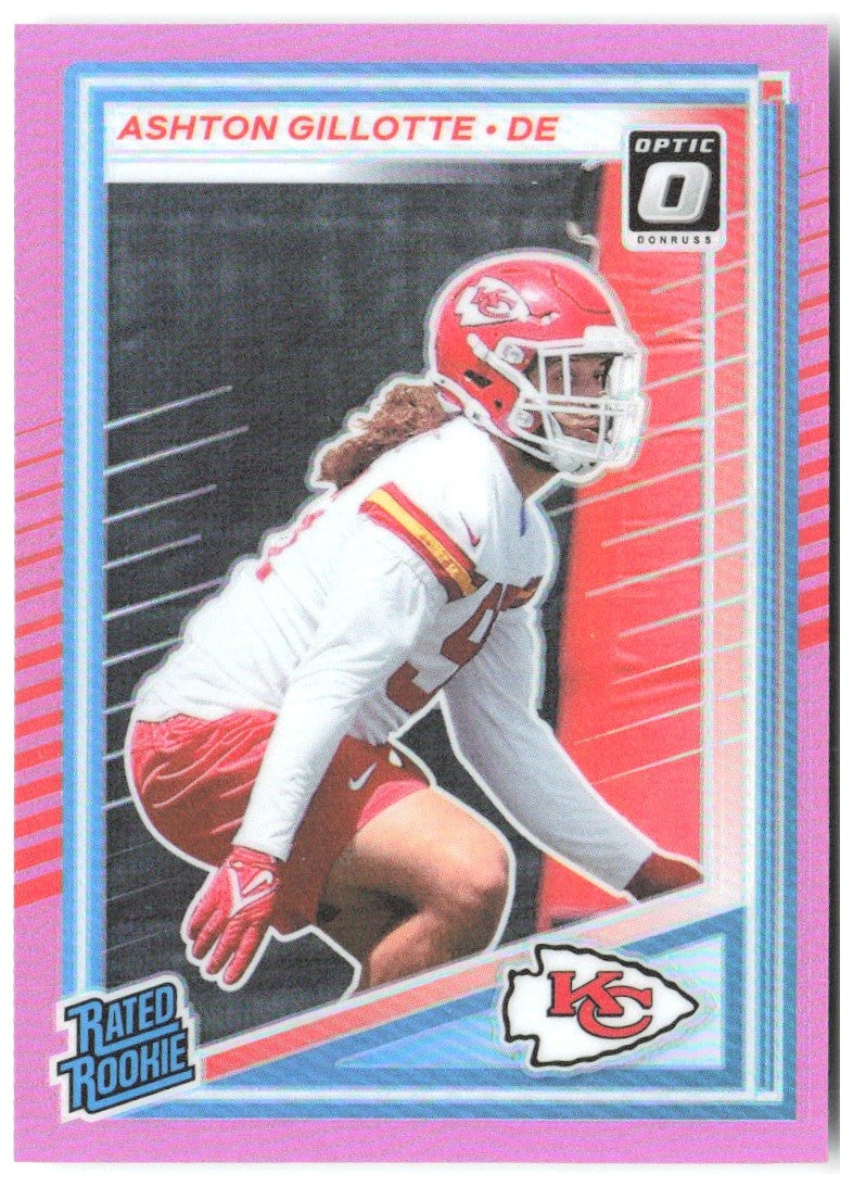 Ashton Gillotte Donruss - Optic Rated Rookies Pink 353 2025 Kansas City Chiefs