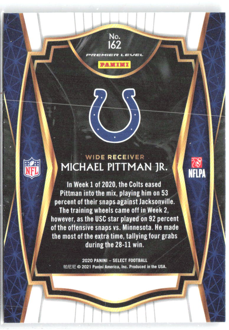 Michael Pittman Jr. Panini Select 162 2020 Indianapolis Colts RC