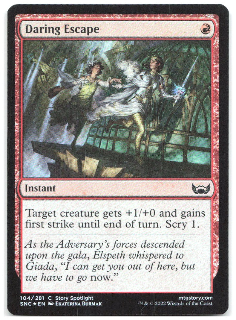 Daring Escape Foil C Streets of New Capenna 104 NM Ekaterina Burmak
