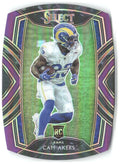 Cam Akers Panini Select - Purple Prizm Die Cut 255 2020 Los Angeles Rams