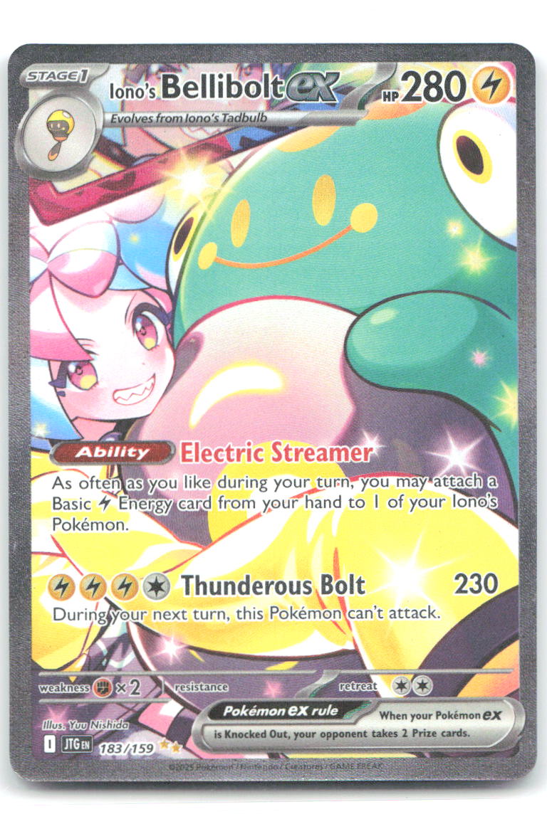 Iono's Bellibolt ex Holo Special Illustration Rare SV09: Journey Together 183/159 NM Yuu Nishida