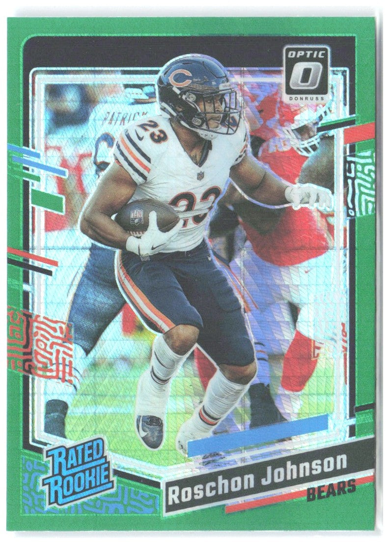 Roschon Johnson Donruss Optic - Green Hyper 217 2023 Chicago Bears