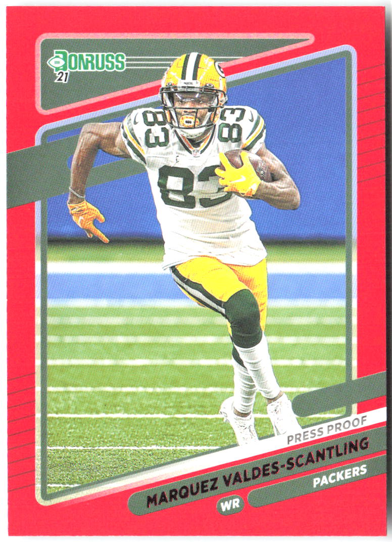 Marquez Valdes-Scantling Donruss - Press Proof Red 160 2021 Green Bay Packers