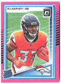 RJ Harvey Donruss Optic - Pink 208 2025 Denver Broncos