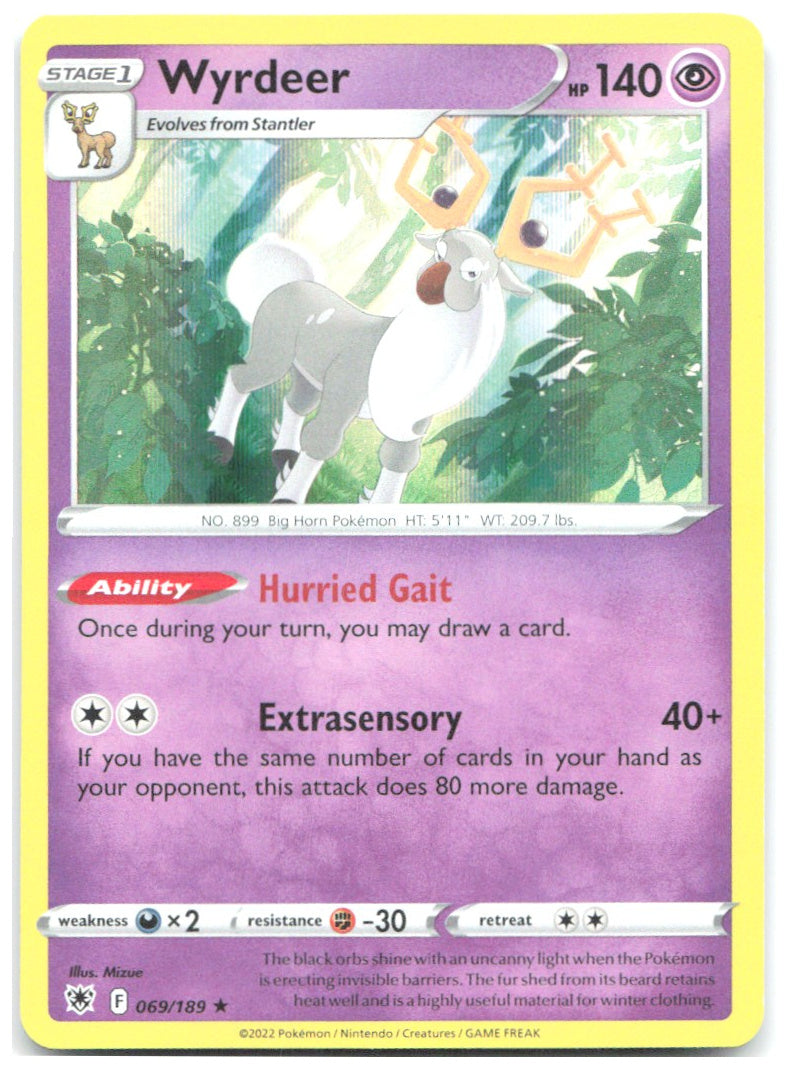 Wyrdeer Holo Rare SWSH10 Astral Radiance 069/189 NM Mizue