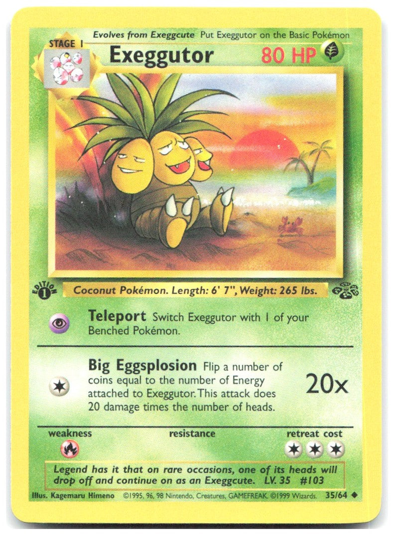 Exeggutor 1st Edition Uncommon Jungle 35/64 NM Kagemaru Himeno