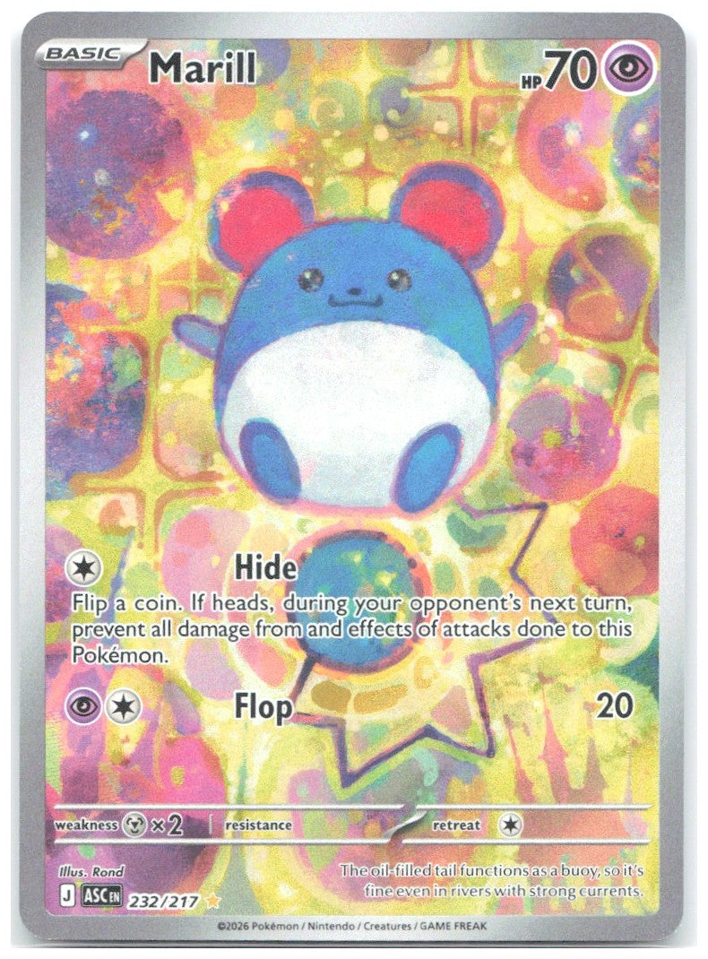 Marill Holo Illustration Rare ME Ascended Heroes 232/217 NM Yoshimoto Yoshimon