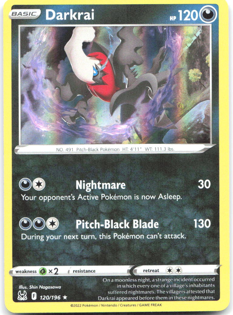 Darkrai Holo Rare SWSH11: Lost Origin 120/196 NM Shin Nagasawa