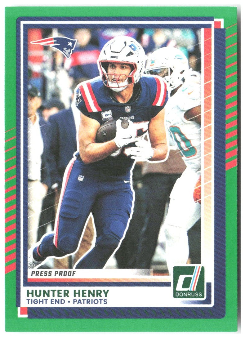 Hunter Henry Donruss - Press Proofs Green 69 2025 New England Patriots