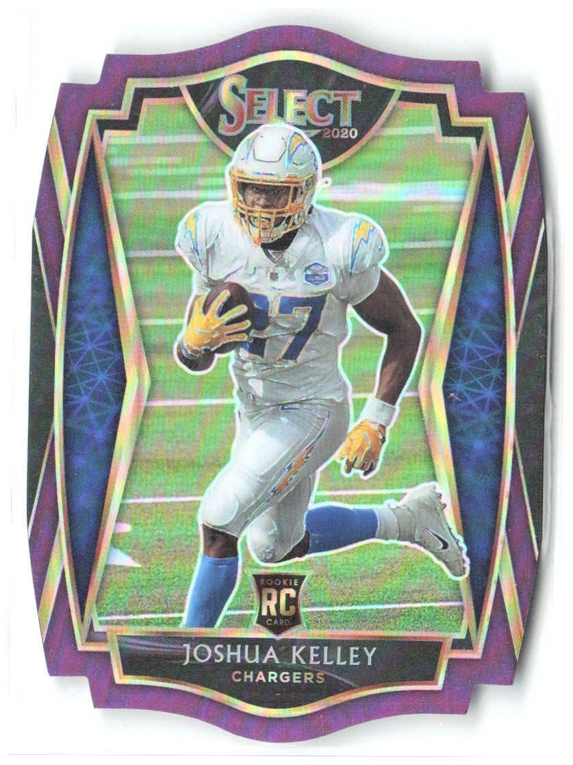 Joshua Kelley Panini Select - Purple Prizm Die Cut 179 2020 Los Angeles Chargers