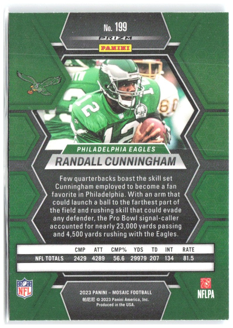 Randall Cunningham Mosaic - Reactive Blue Mosaic 199 2023 Philadelphia Eagles
