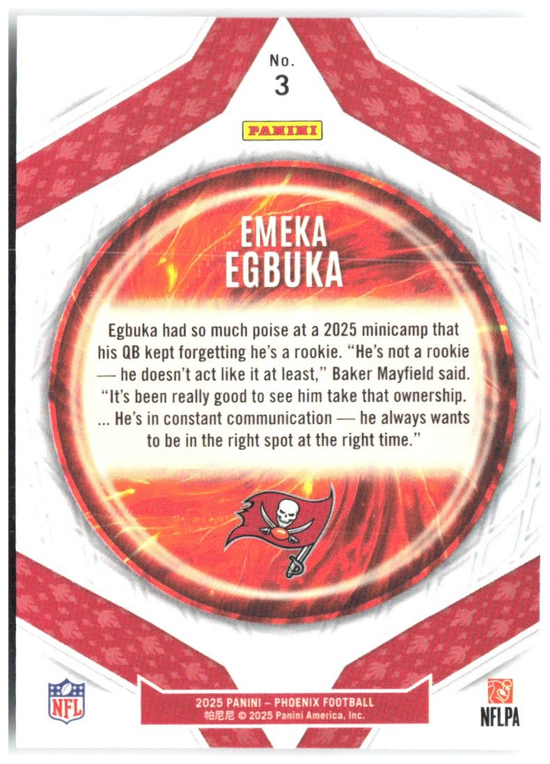 Emeka Egbuka Panini Phoenix - Paragon 3 2025 Tampa Bay Buccaneers