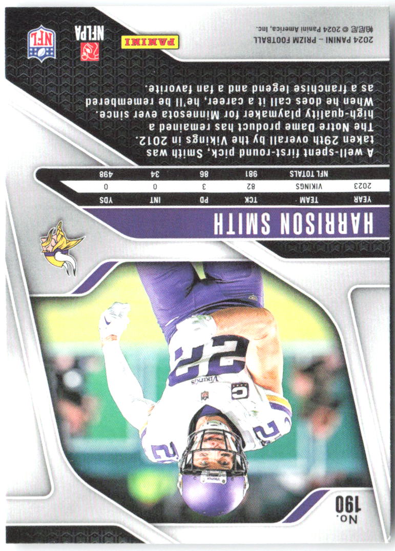 Harrison Smith Panini Prizm 190 2024 Minnesota Vikings