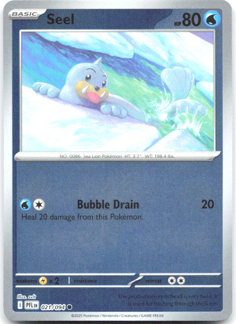 Seel Reverse Holo Common ME02 Phantasmal Flames 021/094 NM svlt