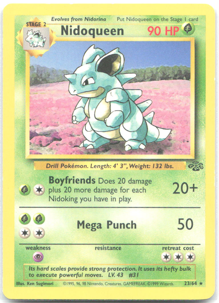 Nidoqueen 23 Unlimited Rare Jungle 23/64 LP Ken Sugimori