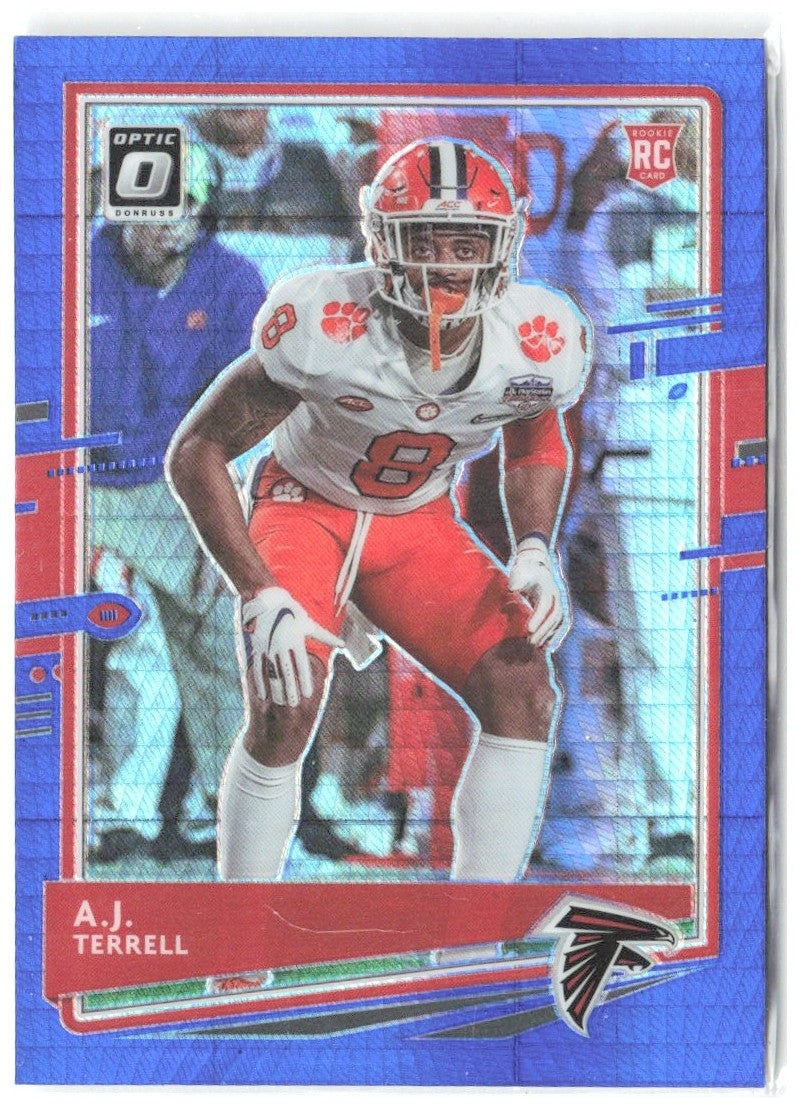 A.J. Terrell Donruss Optic - Blue Hyper 105 2020 Atlanta Falcons
