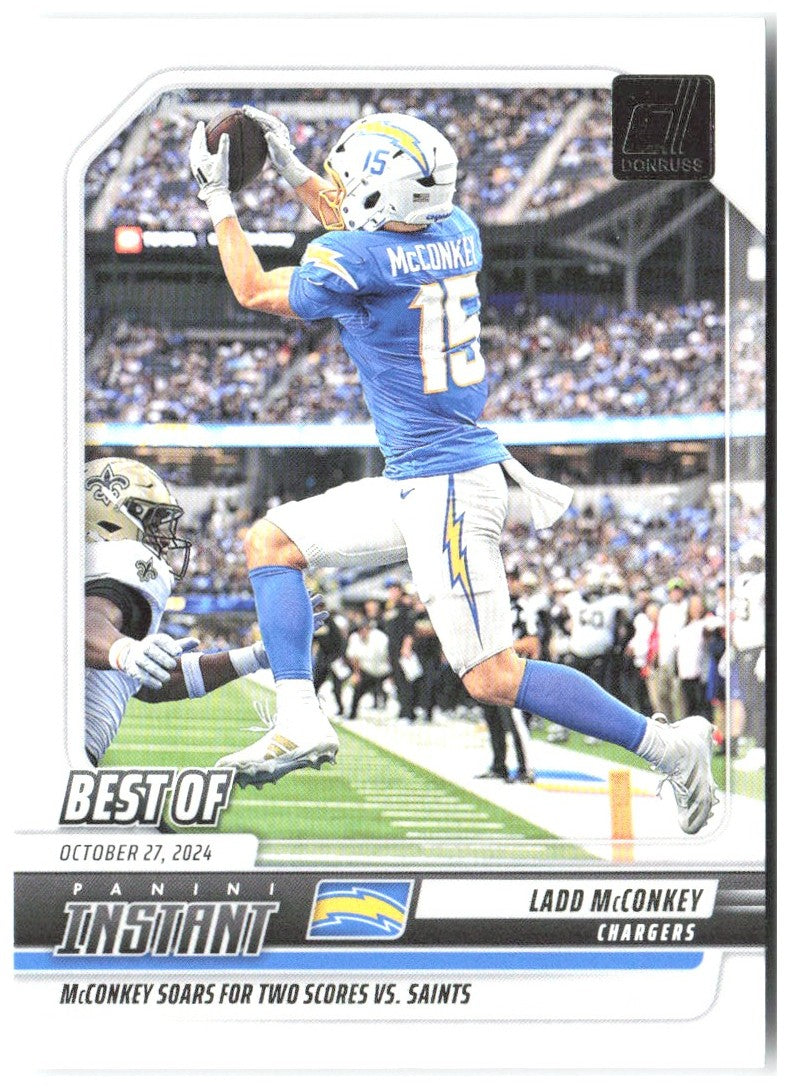 Ladd McConkey Donruss - Best of Instant INS-LMY 2025 Los Angeles Chargers