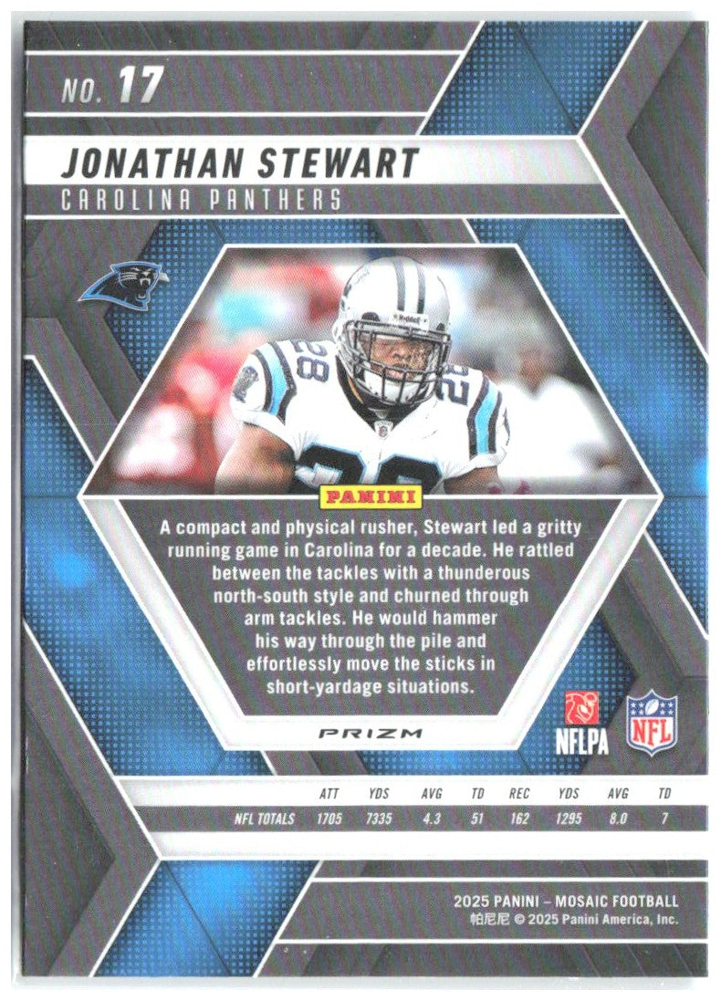Jonathan Stewart Panini Mosaic - Mosaic Green 17 2025 Carolina Panthers