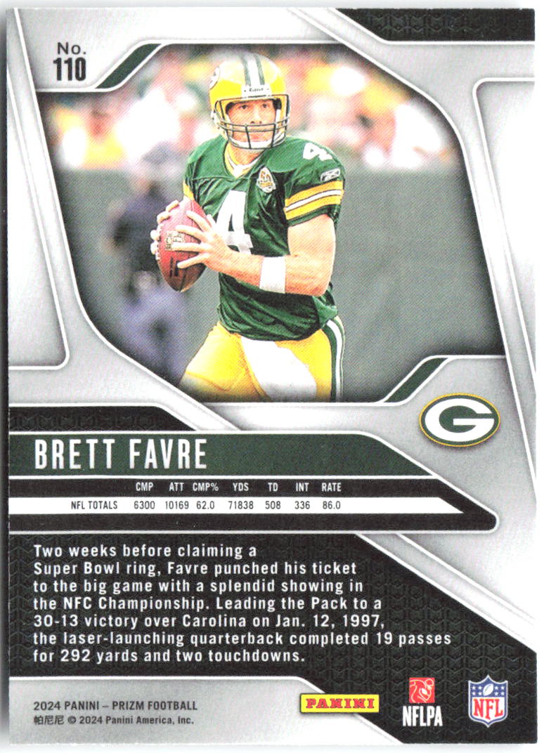 Brett Favre Panini Prizm 110 2024 Green Bay Packers