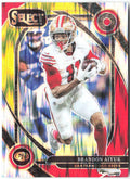 Brandon Aiyuk Select - Red & Yellow Prizm Shock 210 2024 San Francisco 49ers