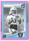 Dont’e Thornton Jr. Donruss Optic Rated Rookies Pink 349 2025 Las Vegas Raiders