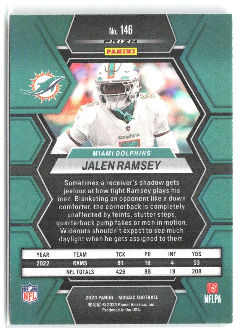 Jalen Ramsey Panini Mosaic - Mosaic 146 2023 Miami Dolphins