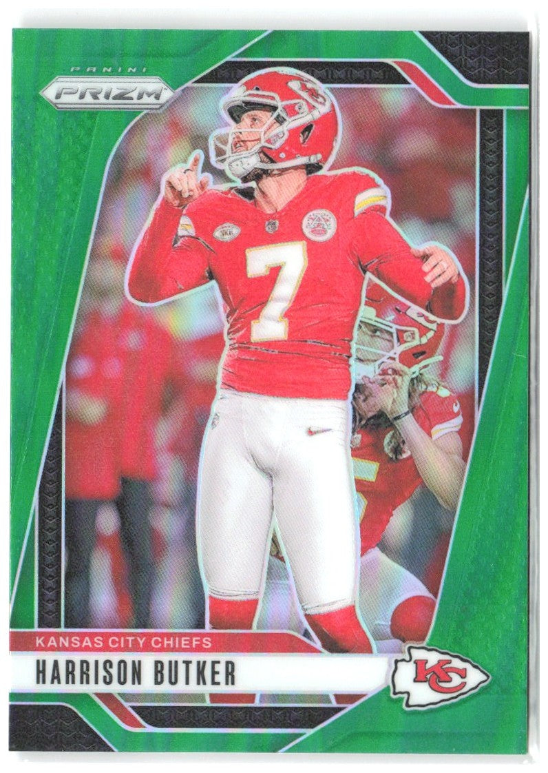 Harrison Butker Panini Prizm - Green 144 2024 Kansas City Chiefs