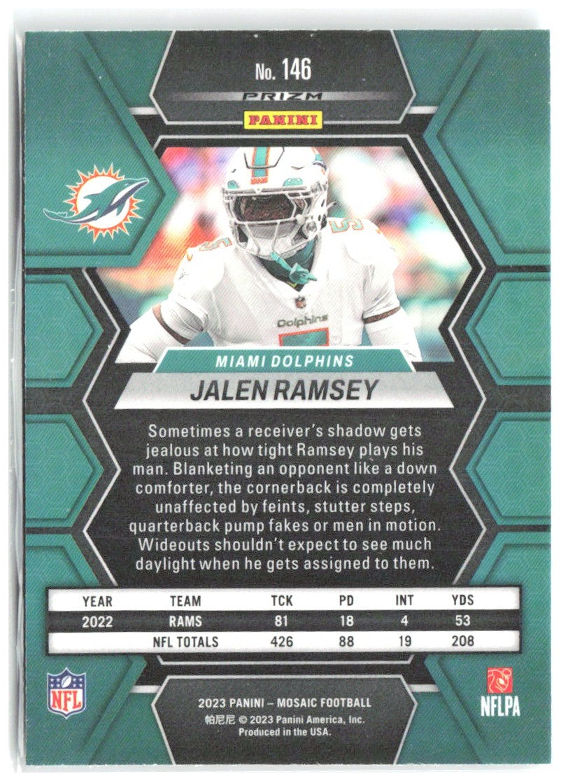 Jalen Ramsey Panini Mosaic - Silver 146 2023 Miami Dolphins