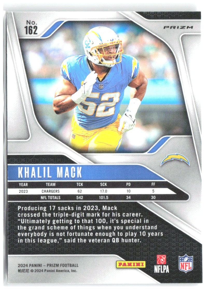 Khalil Mack Panini Prizm - Silver 162 2024 Los Angeles Chargers