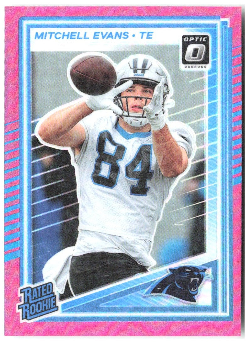 Mitchell Evans Donruss Optic - Pink 254 2025 Carolina Panthers