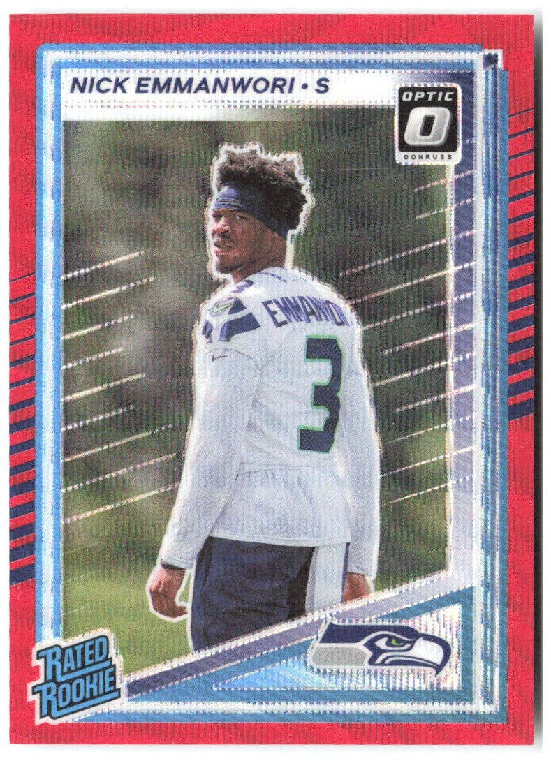 Nick Emmanwori Donruss - Optic Rated Rookies Red Wave 348 2025 Seattle Seahawks