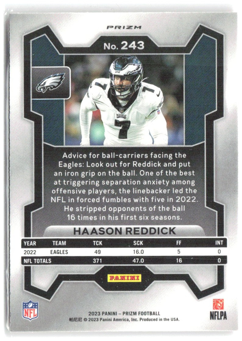 Haason Reddick Panini Prizm - Disco 243 2023 Philadelphia Eagles