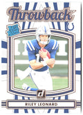 Riley Leonard Donruss - Rated Rookies Throwback 33 2025 Indianapolis Colts