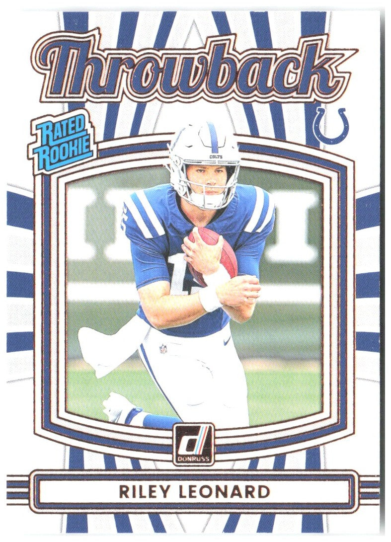 Riley Leonard Donruss - Rated Rookies Throwback 33 2025 Indianapolis Colts