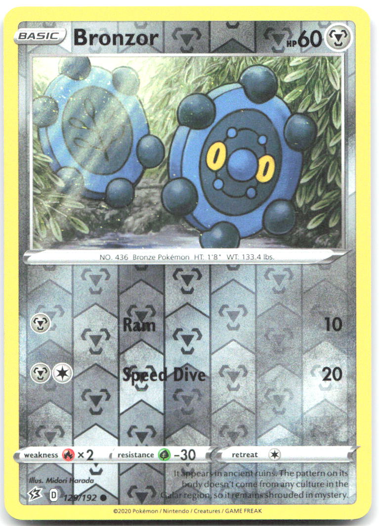 Bronzor Reverse Holo Common SWSH02 Rebel Clash 129/192 NM Midori Harada
