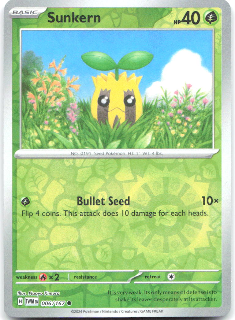 Sunkern Reverse Holo Common SV06 Twilight Masquerade 006/167 NM Naoyo Kimura