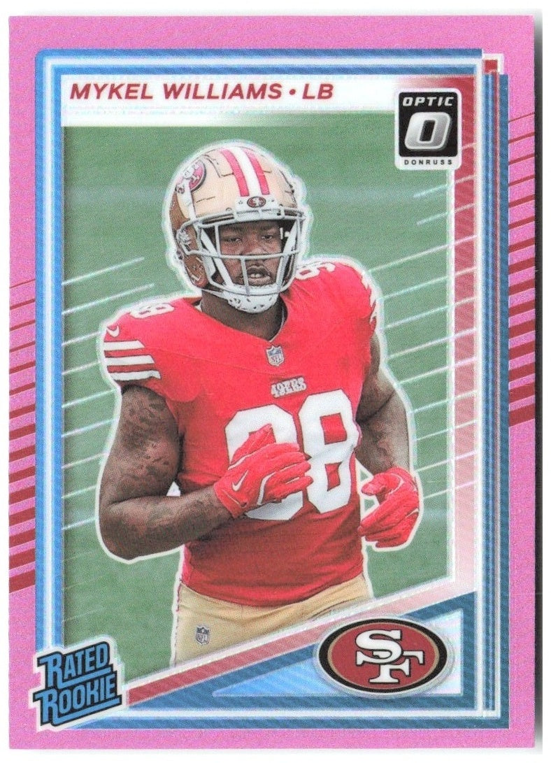 Mykel Williams Donruss Optic - Pink 210 2025 San Francisco 49ers