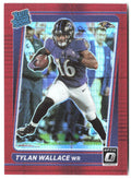 Tylan Wallace Donruss Optic - Red Hyper 226 2021 Baltimore Ravens