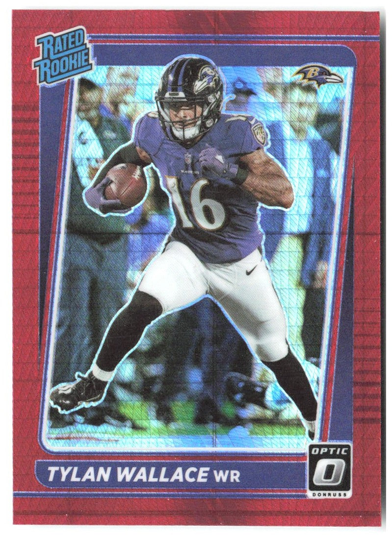 Tylan Wallace Donruss Optic - Red Hyper 226 2021 Baltimore Ravens