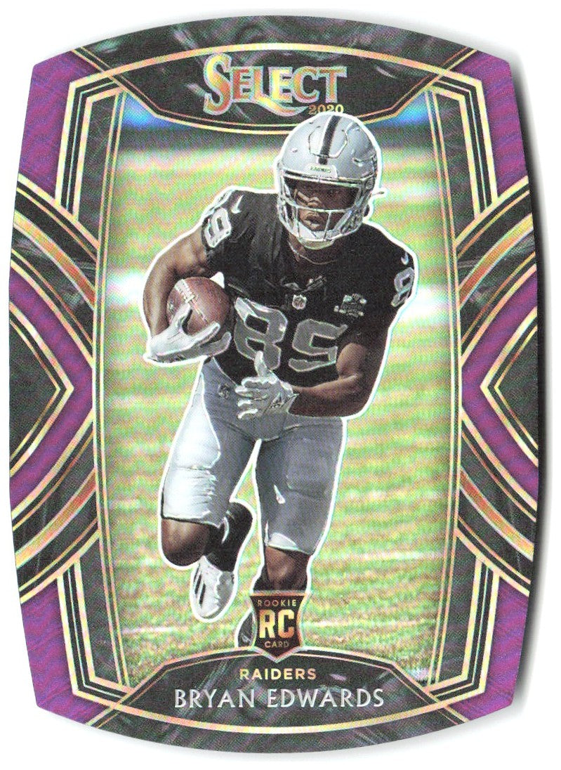 Bryan Edwards Panini Select - Purple Prizm Die Cut 276 2020 Las Vegas Raiders
