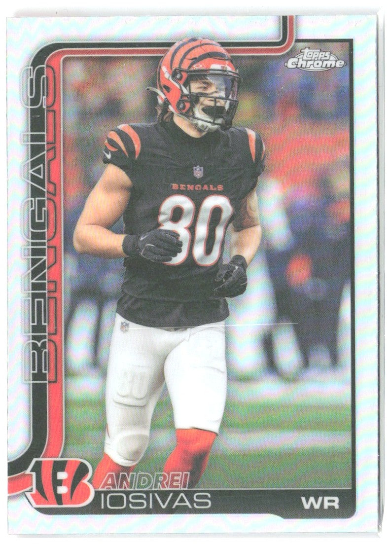 Andrei Iosivas Topps Chrome - Refractor 60 2025 Cincinnati Bengals