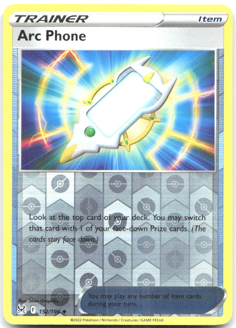 Arc Phone Reverse Holo Uncommon SWSH11 Lost Origin 152/196 NM 5ban Graphics