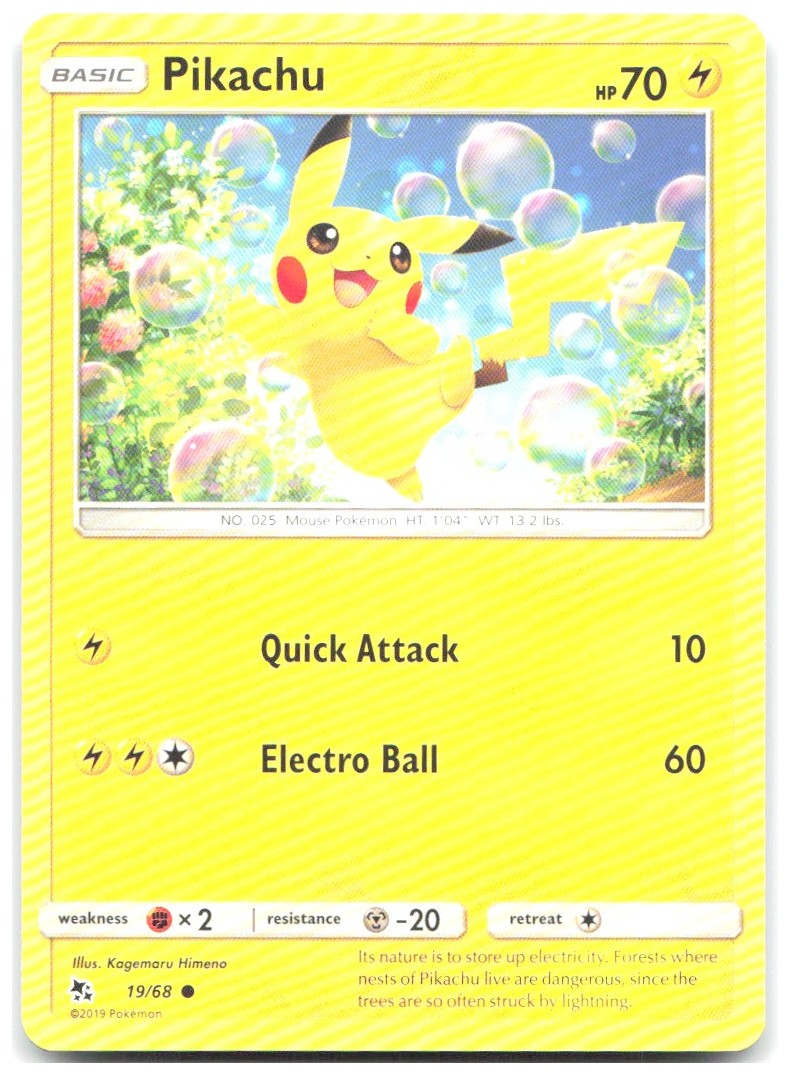 Pikachu Common Hidden Fates 19/68 NM Kagemaru Himeno