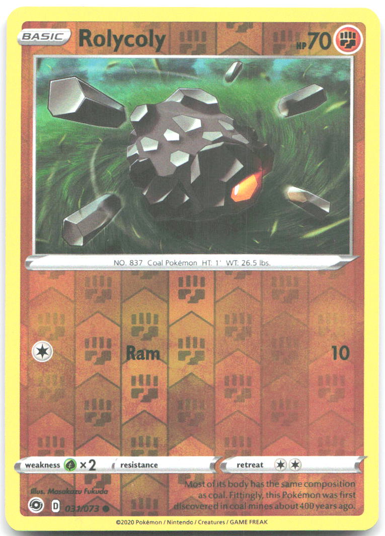 Rolycoly Reverse Holo Common Champion's Path 31/73 NM Masakozu Fukuda