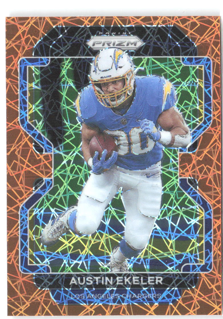 Austin Ekeler Panini Prizm - Lazer 170 2021 Los Angeles Chargers